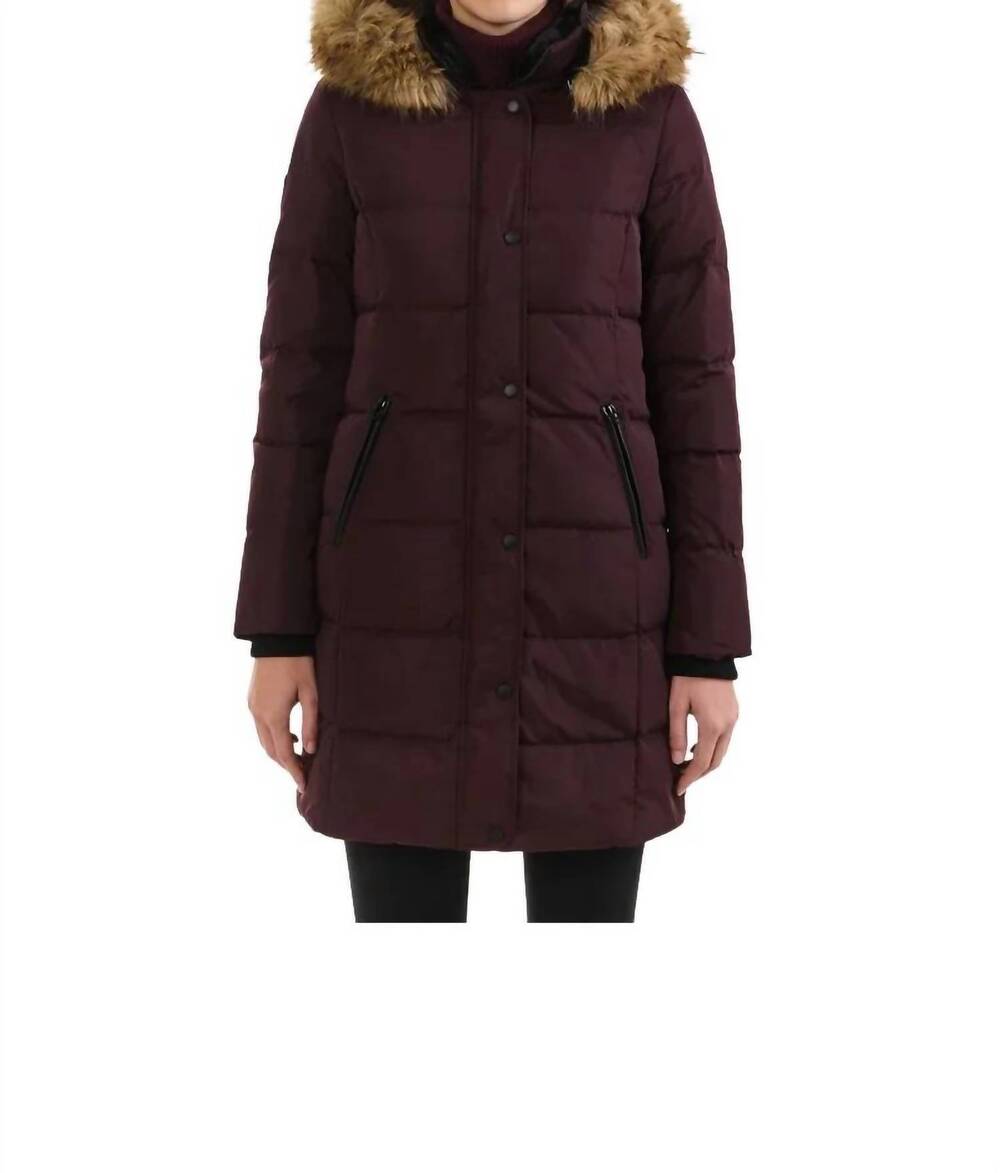 NEW RUDSAK maya puffer jackets in wine
